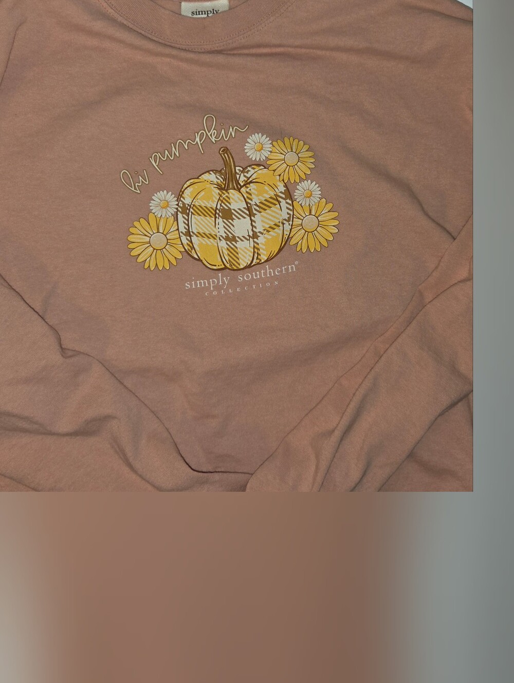 Simply Southern Hi Pumpkin Long Sleeve Shirt XL